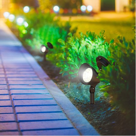 PURE GARDEN Solar Powered LED Stake Lights for Outdoor, 4PK 50-14